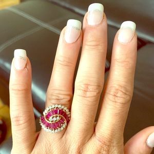 Stunning Diamond Ruby Ring! One of a Kind!